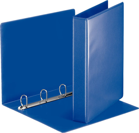 Esselte Essentials Panorama-Ringordner A4 – 4 Ringe – Ringordner mit 2 Taschen – Rückenbreite 51 mm – Blau