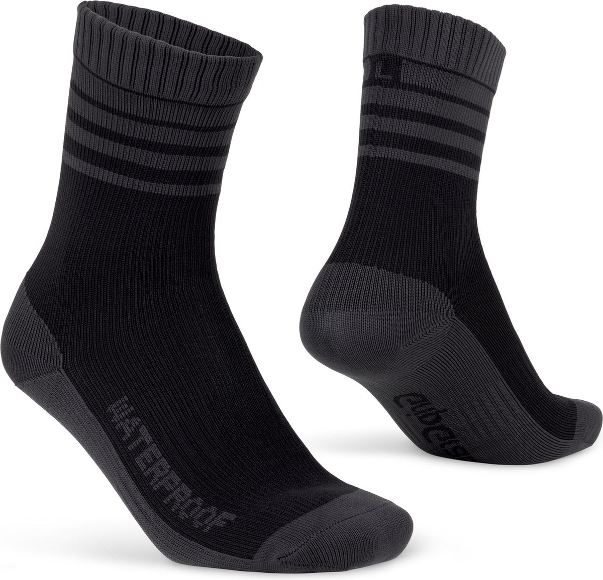Gripgrab - merino-lined waterproof winter fietssokken gevoerd met merinowol - zwart - unisex - maat s