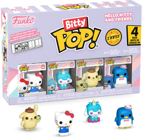 Funko Bitty Pop! - Hallo Kitty und Freunde - Hallo Kitty (klassisch) Cinnamoroll Pompompurin Zufallsjagd