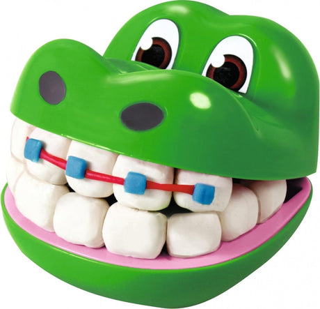 Simba - kneedgum - kunst- knutselset voor kinderen - tandarts krokodil met kneedpasta en manuele boormachine