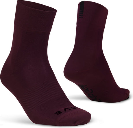 Gripgrab – leichte SL Performance Sommer-Radsocken 1 Paar Coolmax-Radsocken regulärer Schnitt – dunkelrot – Unisex – Größe L (44-47)