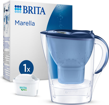 Brita - Wasserfilterkanne - Marella Cool - 2,4l - Blau - inkl. 1 Maxtra Pro All-in-1-Filterkartusche