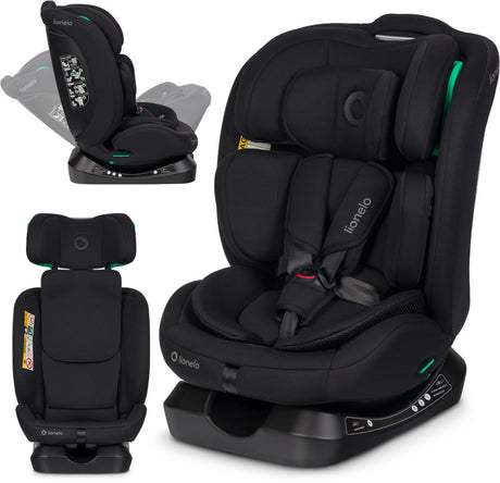 Lionelo Aart i-Size Autositz 4in1 – 40–150 cm (0–12 Jahre) – RWF FWF – nach hinten bis zu 105 cm – Installation mit Sicherheitsgurt – Kopfstütze aus Memory-Schaum – 13 Positionen – neigbar – waschbarer Bezug – R129-zertifiziert