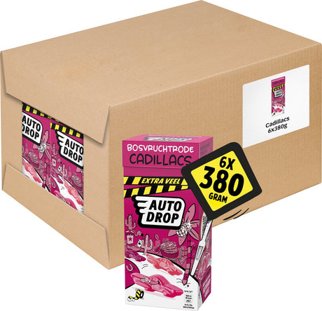 Autodrop - Süßigkeiten - Waldfruchtrot Cadillacs Xtra Lot - 6 Kartons - 380 Gramm