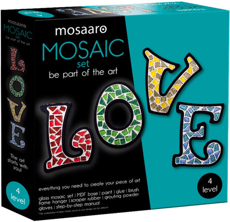 Mosaaro Mosaik-Bastelset Love Creative Toys Mehrfarbig.