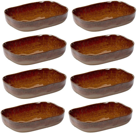 Serax - merci la nouvelle table - diep bord m - okerbruin - 8 stuks