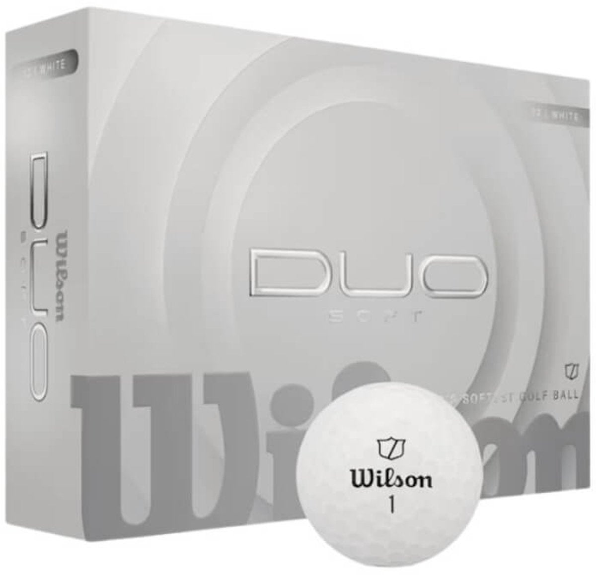 Wilson Duo Soft Golfbälle 2025 – weiß – 12 Stück