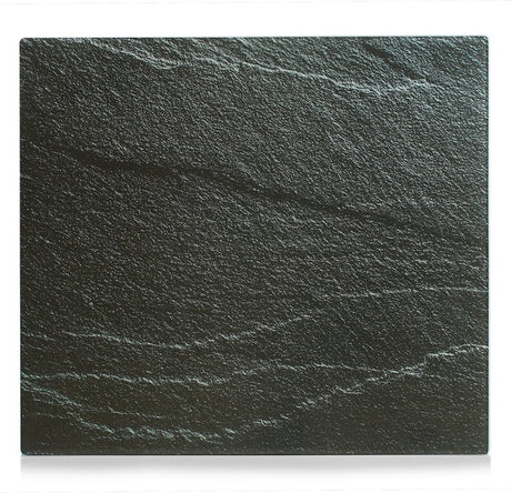 Zeller anthracite slate glazen beschermplaat voor fornuis - groot