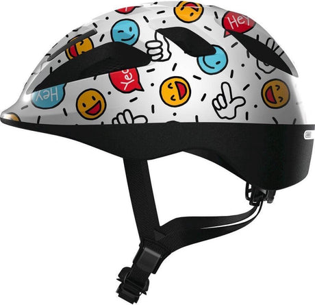 Abus Helm Smooty 2,0 weißer Smileys 45-50 cm