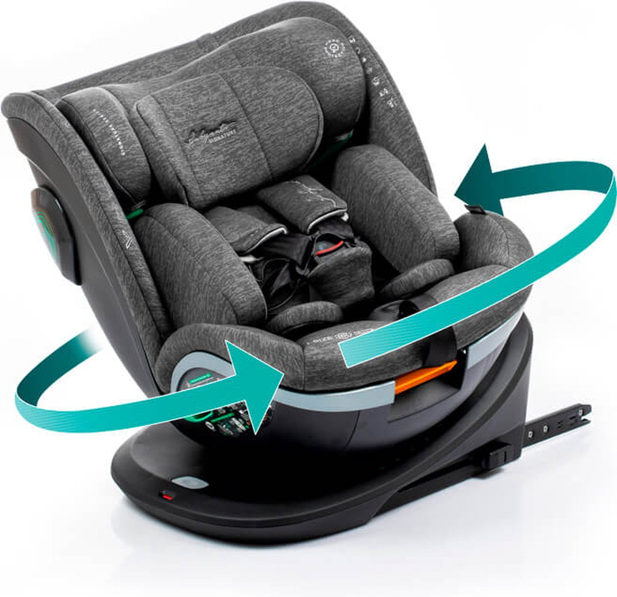 Babyauto Xperta i-Size Autositz – 360° mit Isofix – 40 bis 150 cm – 0 bis 36 kg – bis 12 Jahre – Farbe Grau