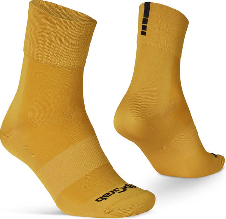 Gripgrab – leichte SL Performance Sommer-Radsocken 1 Paar Coolmax-Radsocken regulärer Schnitt – Senfgelb – Unisex – Größe M (41-44)