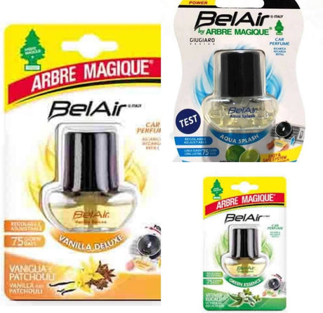 Arbre Magique Belair Green Essence Nachfüllung – Auto-Lufterfrischer, Nachfüllung für Belair-Autoparfüm – Auto-Lufterfrischer mit einstellbarer Duftabgabe bis zu 75 Tage – Auto-Parfüm 7 ml
