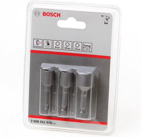 Bosch 3-teiliges Steckschlüsselpaket 3-tlg