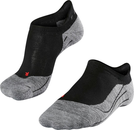 Falke ru4 Invisible Anti-Blister Baumwoll-Funktionsmaterial Laufsocken Damen Schwarz – Größe 39-40
