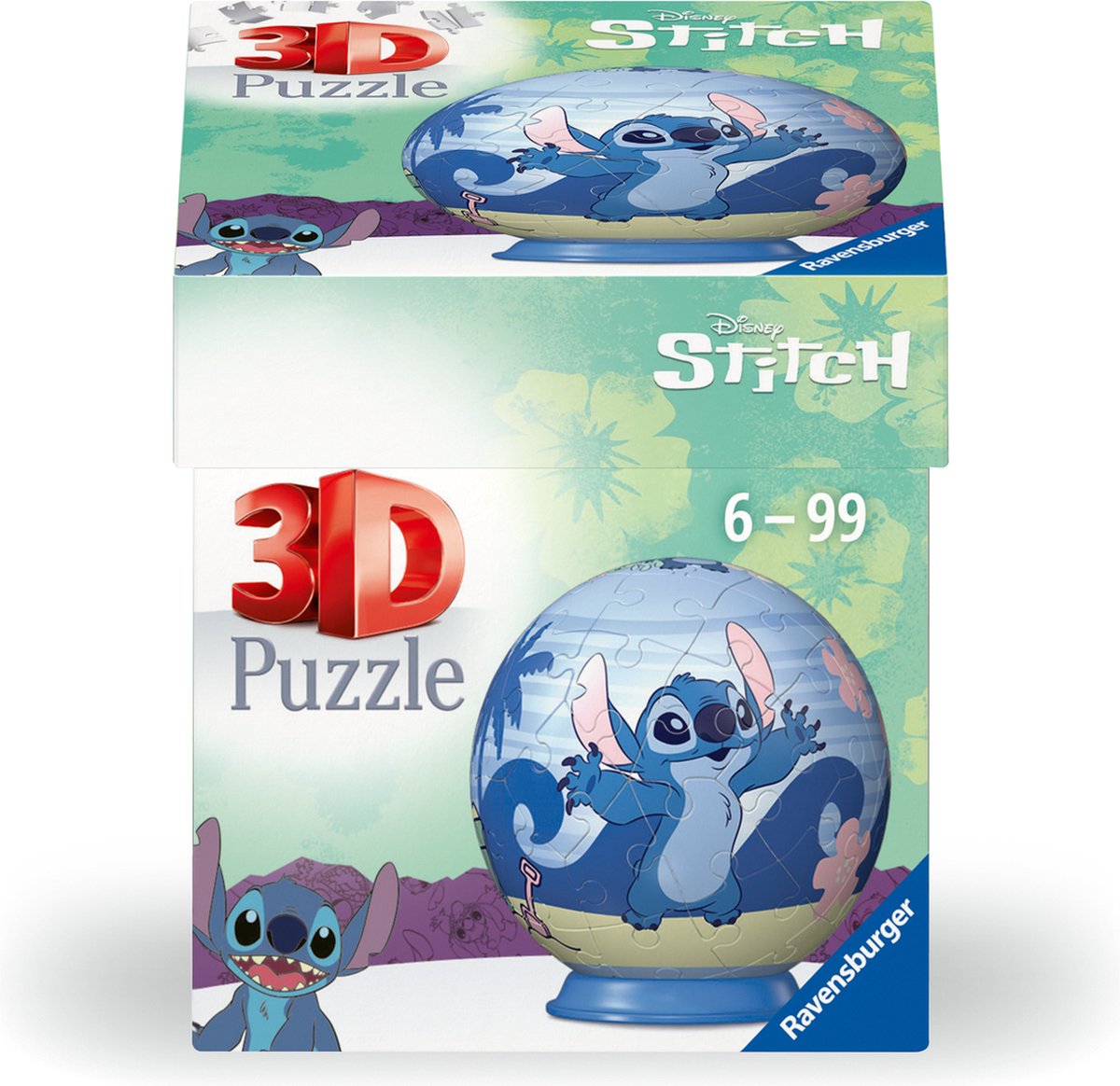 Ravensburger - Puzzleball Disney Stitch - 3D-Puzzleball - 55 Teile