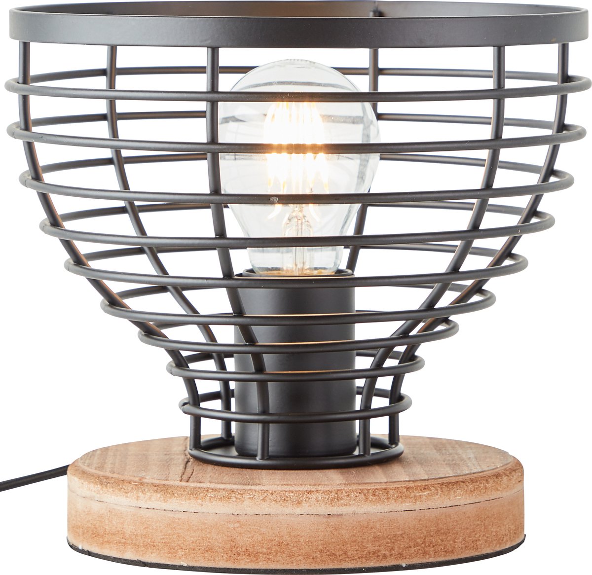 Brilliant Avia – Tischlampe – E27 max. 1 x 40 W – schwarze Holzfarbe