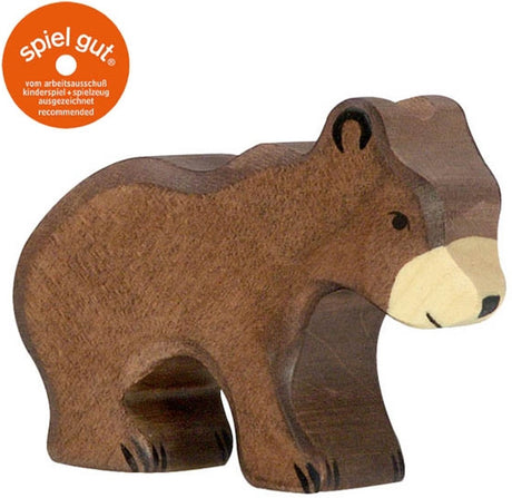 Holztiger Wildnis - Braunbär klein - 9x2x7cm - Holzfigur - handgefertigt