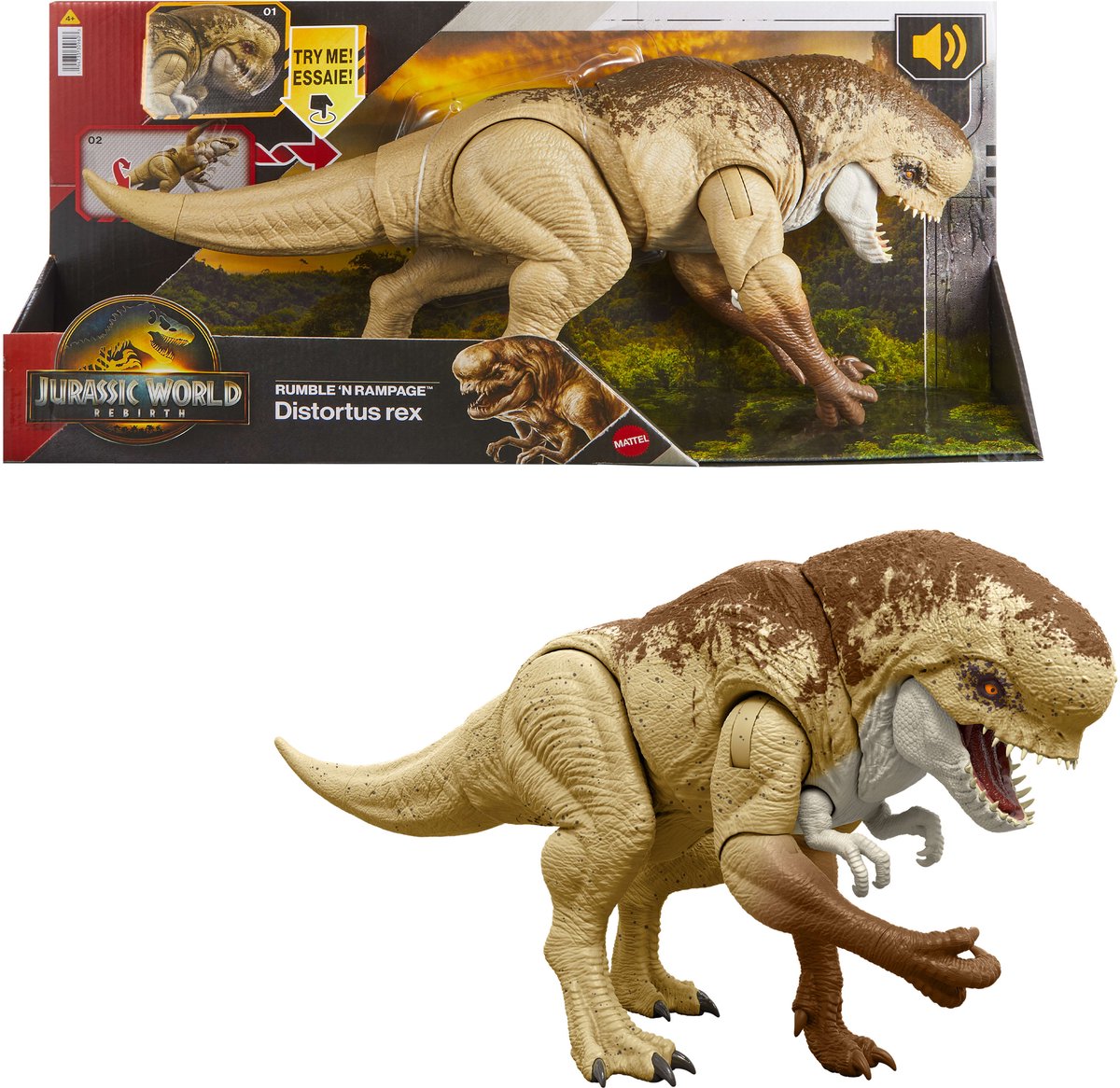 Mattel Jurassic World Rebirth – Villainous Dino – Distortus Rex