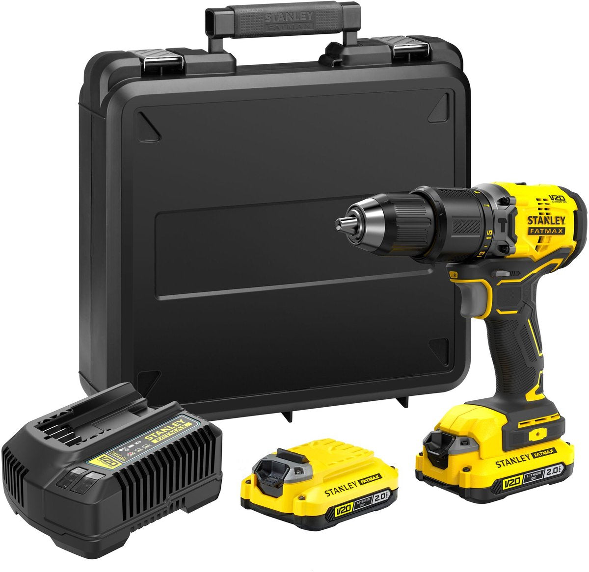 Stanley Fatmax SFMCD715D2K V20 18V BL Schlagbohrmaschine | 2x 2,0ah - sfmcd715d2k-qw