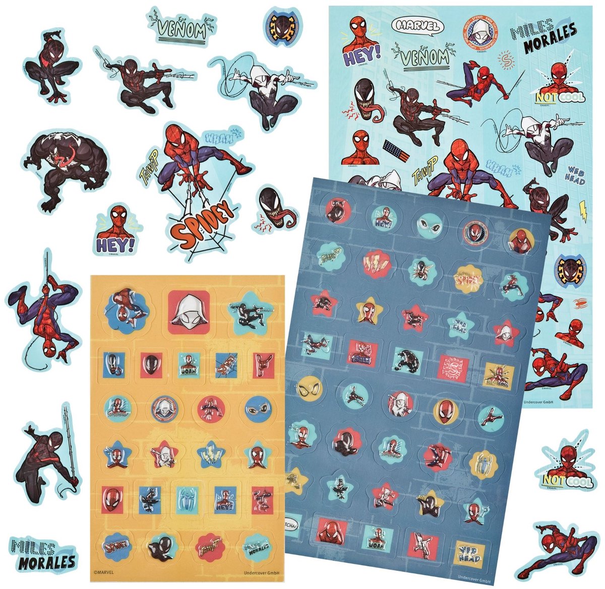 Undercover super sticker set spiderman - 500+st.