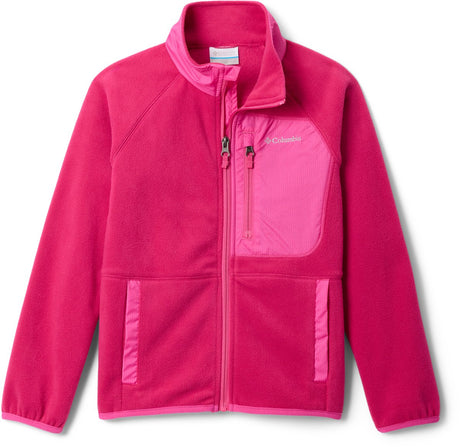 Columbia Fast Trek™ V Outdoor-Pullover für Kinder mit durchgehendem Reißverschluss – Guava Pink, Pink Ice