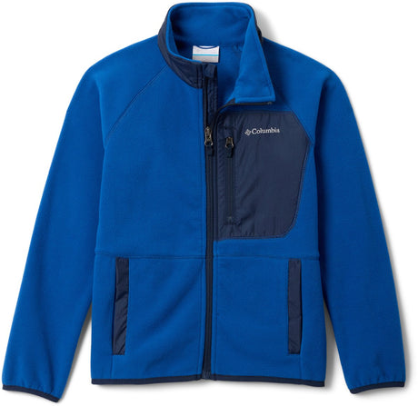 Columbia Fast Trek™ V Outdoor-Pullover für Kinder mit durchgehendem Reißverschluss – Mountain Blue, College Navy