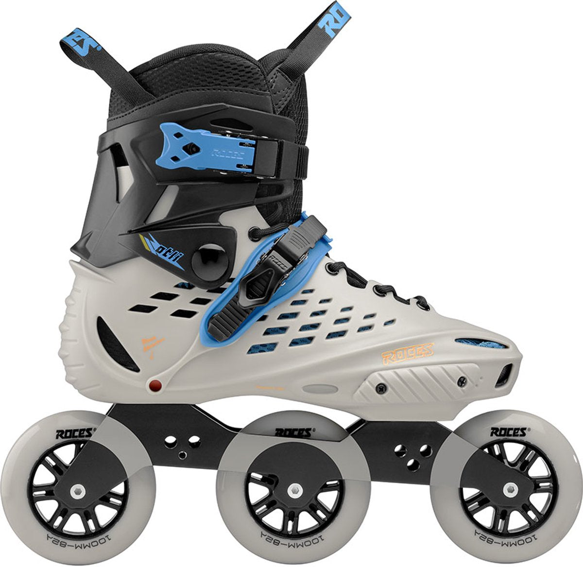 Roces Otli TIF 100 Inline-Skates für Erwachsene – 4 x 100 mm Rollen – Fitness-Speed-Inline-Skates – Grau Schwarz – Größe 45