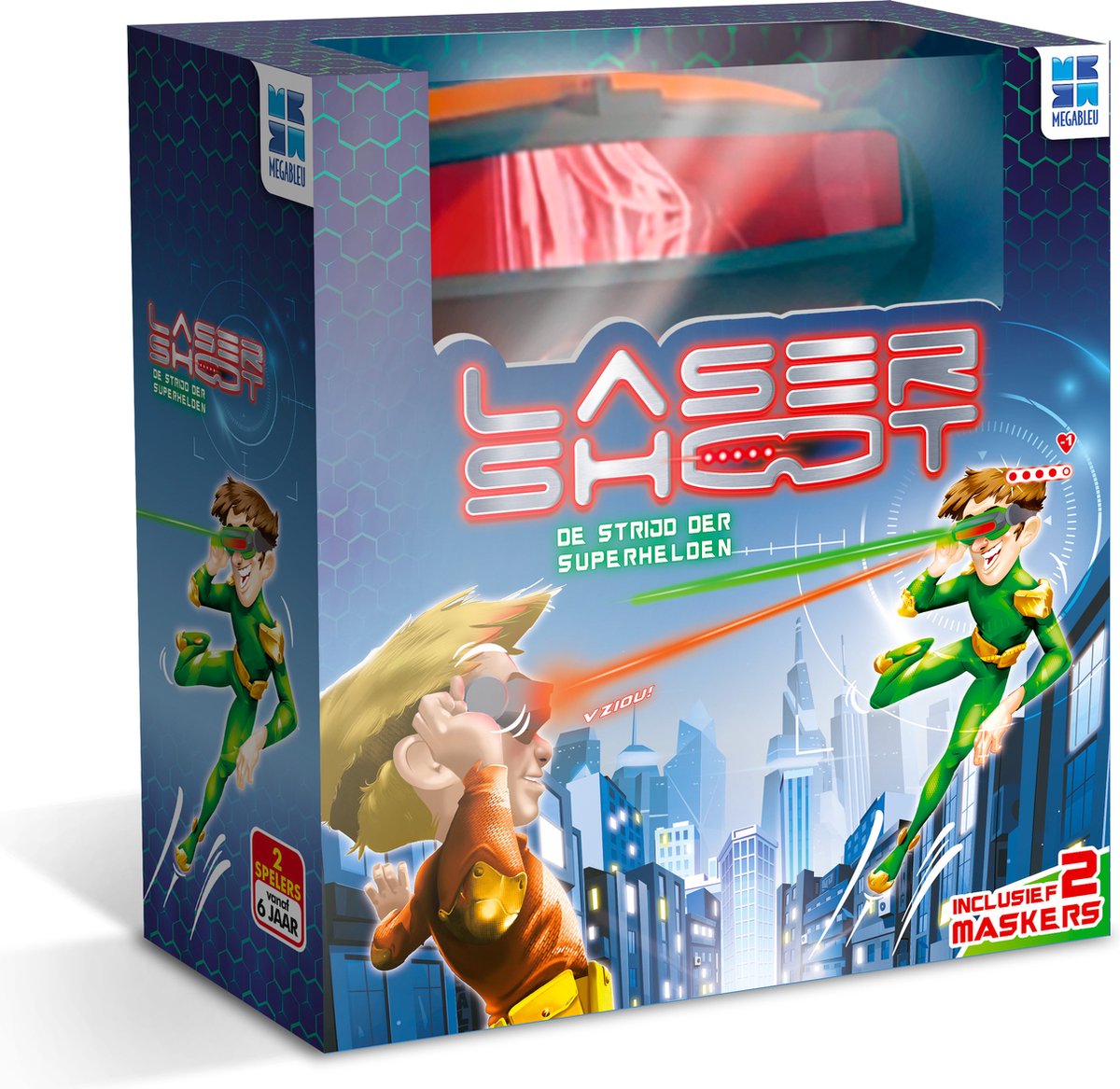 Megableu Laser Shoot – spannendes Actionspiel für Kinder – Laserspiel mit elektronischer Brille – ab 6 Jahren – Indoor Outdoor