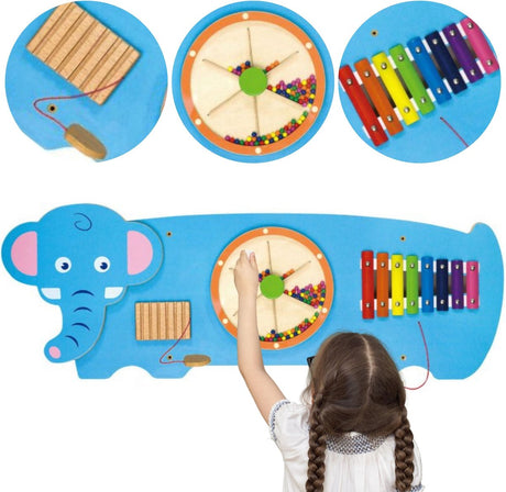 Vigatoys https: www.cchobby.nl viga-wooden-activity-board-with-elephant-size-91x32x4-6-cm-1-piece