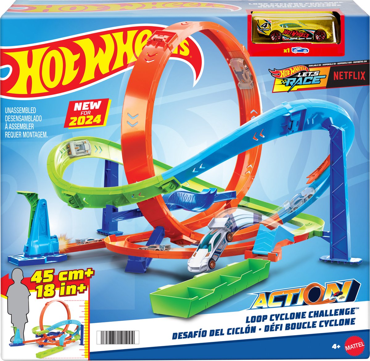 Hot Wheels Action Cyclone Looping-Set – Rennstrecke