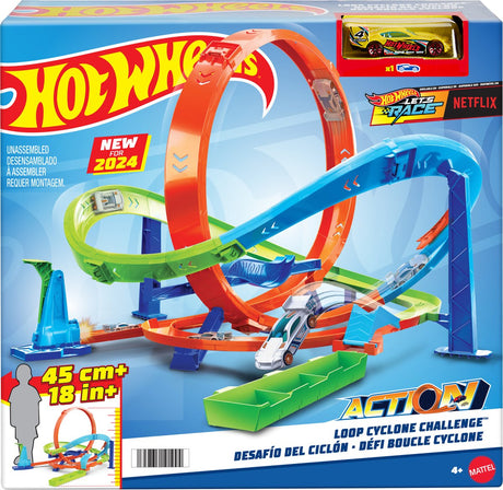 Hot Wheels Action Cyclone Looping-Set – Rennstrecke