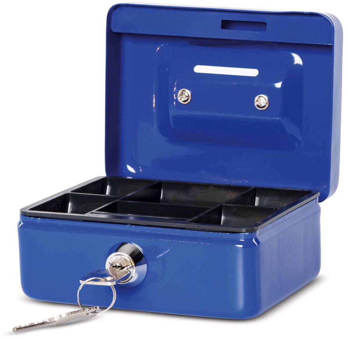 Maul geldkist muntinworp munteninzet 10.5 x 12.5 x 6.1 cm blauw