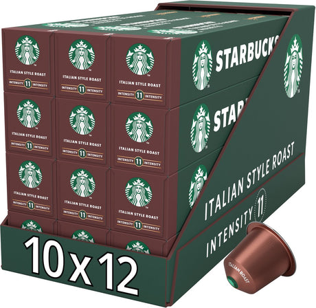 Starbucks by Nespresso-Kapseln, italienische Röstung – 10 Kaffeetassen x 12 Schachteln
