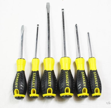 Stanley Essential-Serie – Schraubendreher-Set – 6-teilig – Chrom-Vanadium-Stahl – ergonomischer Griff