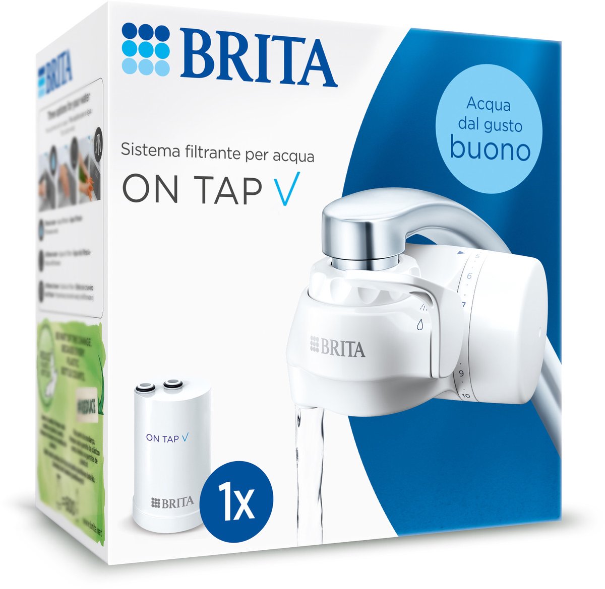 Brita on tap pro v-mf waterfiltersysteem inclusief 1 v-filter (600l) - puur drinkwater, vermindert bacteriën, chloor lood