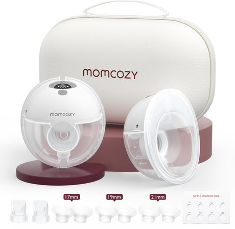 Momcozy m5 – Freisprech-Milchpumpe – 2 Stück – elektrisch – leise kompakt – mit Brusthauben-Einsätzen