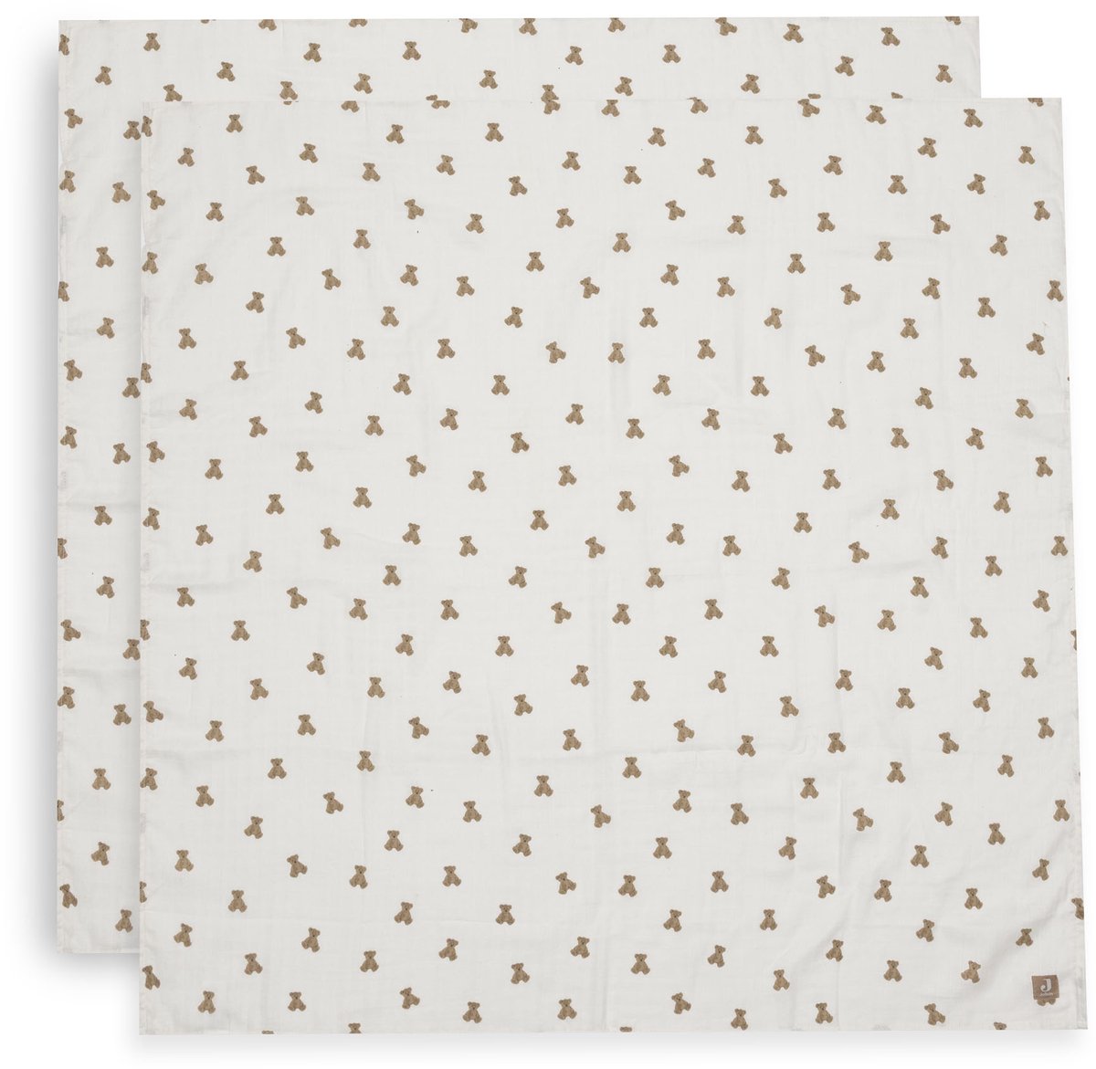 Jollein hydrofiele doek large 115x115cm mini teddy bear (2pack)