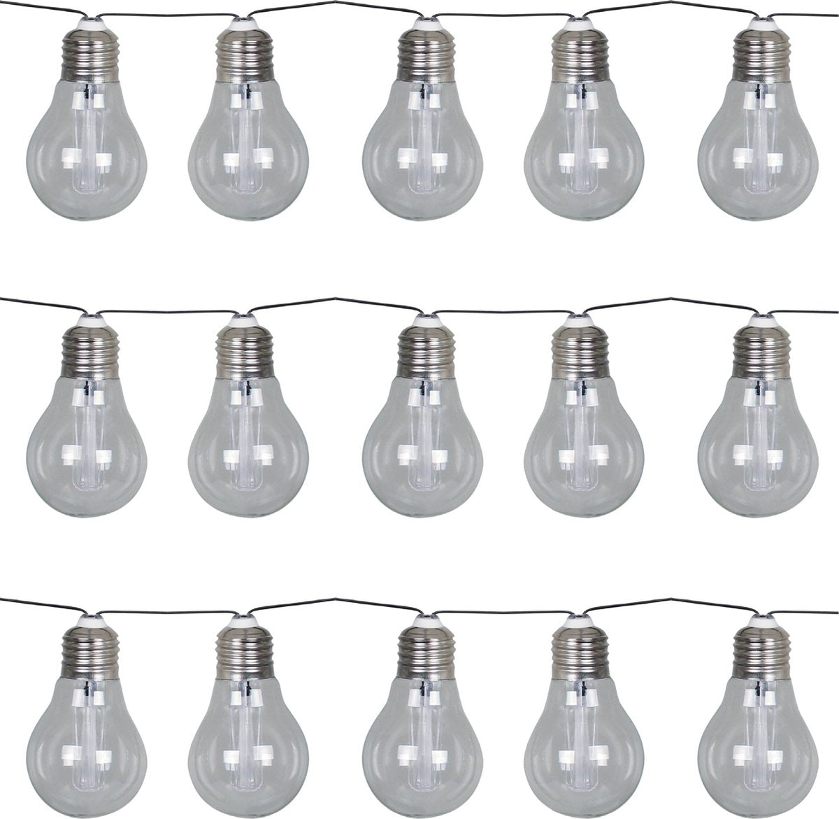 Luxform - solar lichtsnoer met 15 led lampjes - corfu- feestverlichting - werkend op zonne-energie
