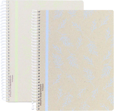 Kangaro spiraalblok - ecologique - formaat a5 - met ruit 5mm - 2 stuks - an-116113-b