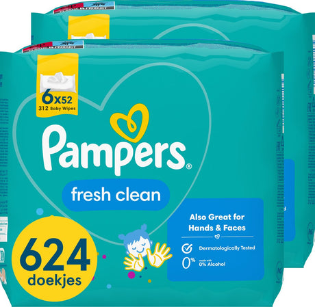 Pampers Fresh Clean Babytücher – 12 x 52 = 624 Tücher