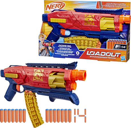 Nerf Loadout Shadowspeed Recon Blaster mit 14 N1 Darts