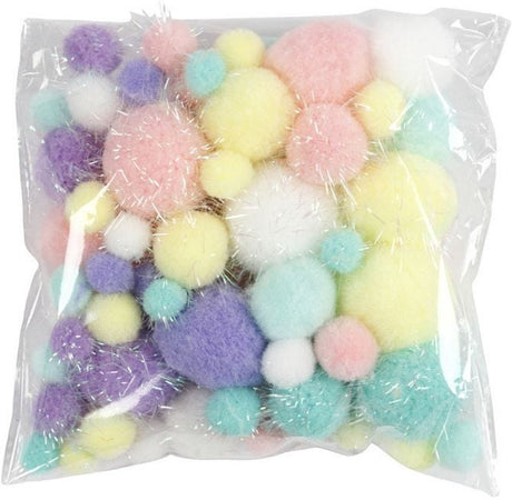 Kreativunternehmen https: www.cchobby.nl pompoms-d-15-40-mm-glitter-ca-75-piece-pastelcolours-62-gr-1-doos