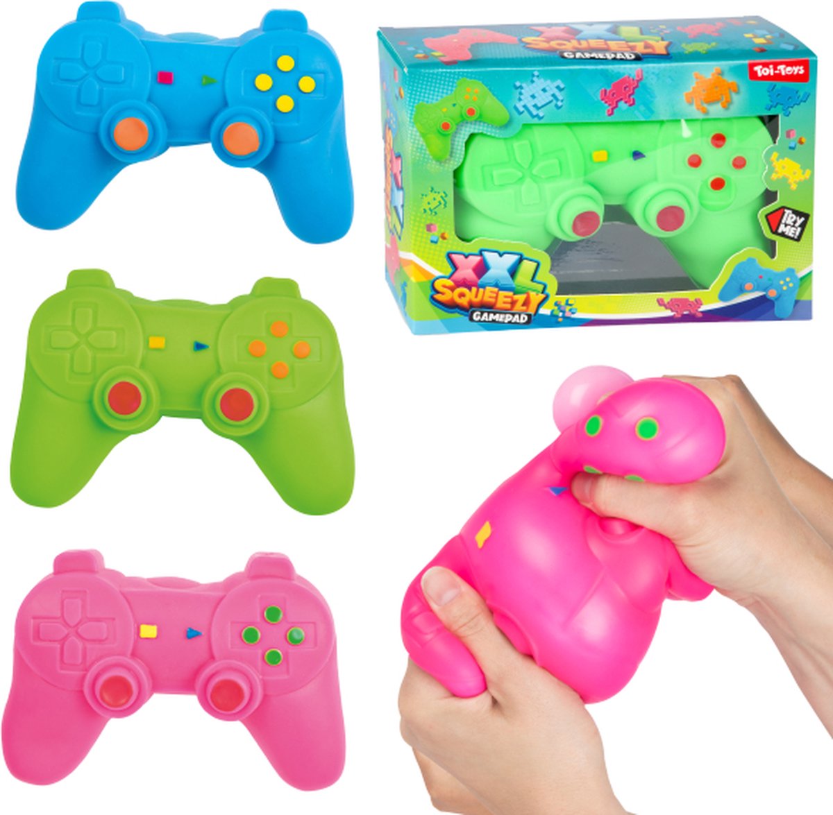 Toi-toys lustiger formbarer Gamecontroller XXL dehnbar, 17cm
