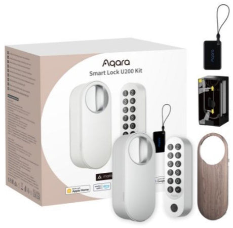 Aqara Smart Lock U200 Kit – Weiß – Intelligentes Türschloss – Fingerabdruck-PIN-Code – Apple Home-Schlüssel – Bluetooth-Funktion