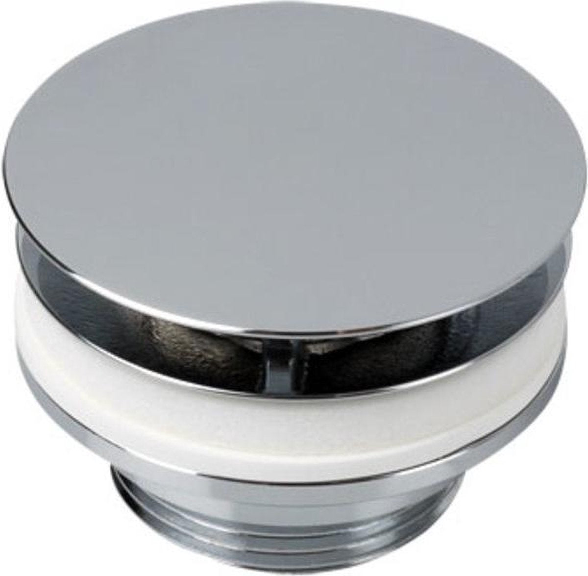 Zangen-Ablaufstopfen mit Push-Open-5-/4-V-Wasserhahn, Chrom