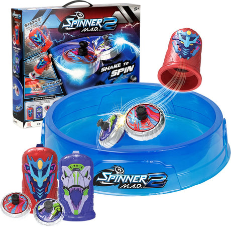 Silverlit Spinner Mad 2 Deluxe Battle Pack – 2 Shaker, 2 Spinner, 1 Kampfarena