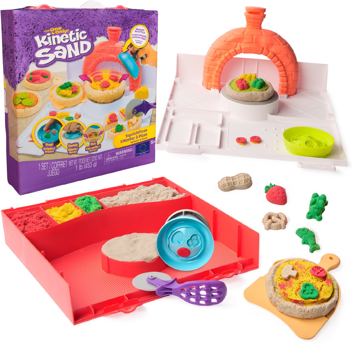 Kinetisches Sand-Squish-Pizza-Set | 2 Stk