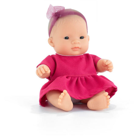 Miniland Babypuppe – Asiatisches Mädchen 21 cm – mit Vanilleduft – wasserfest – 10 Monate