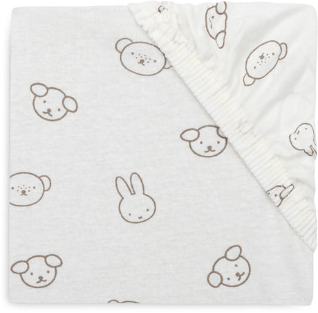 Jollein hoeslaken ledikant - 70 75x140 150cm - jersey - miffy and friends