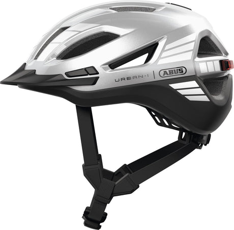 Abus fietshelm urban-i 4.0 ace signal silver m - 54-58 cm - zilver - geschikt voor gebruik op elektrische fietsen - stadsfietsen - 280 g